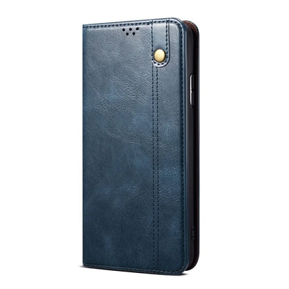 For Samsung Galaxy A06 Case Crazy Horse Texture Waxy Leather Wallet Stand Cover