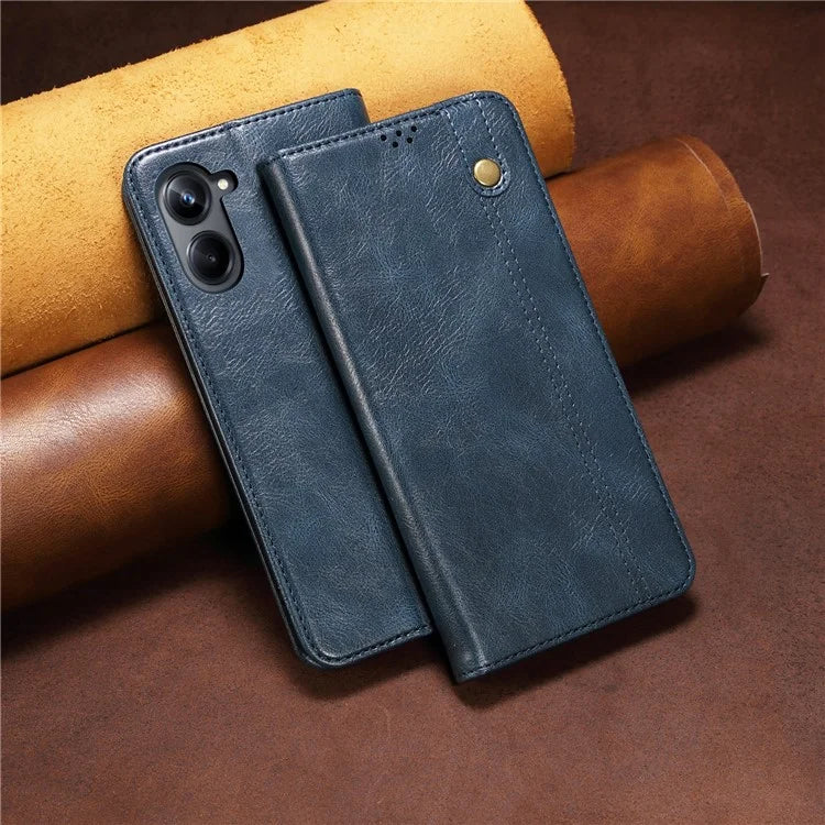 For Samsung Galaxy A06 Case Crazy Horse Texture Waxy Leather Wallet Stand Cover