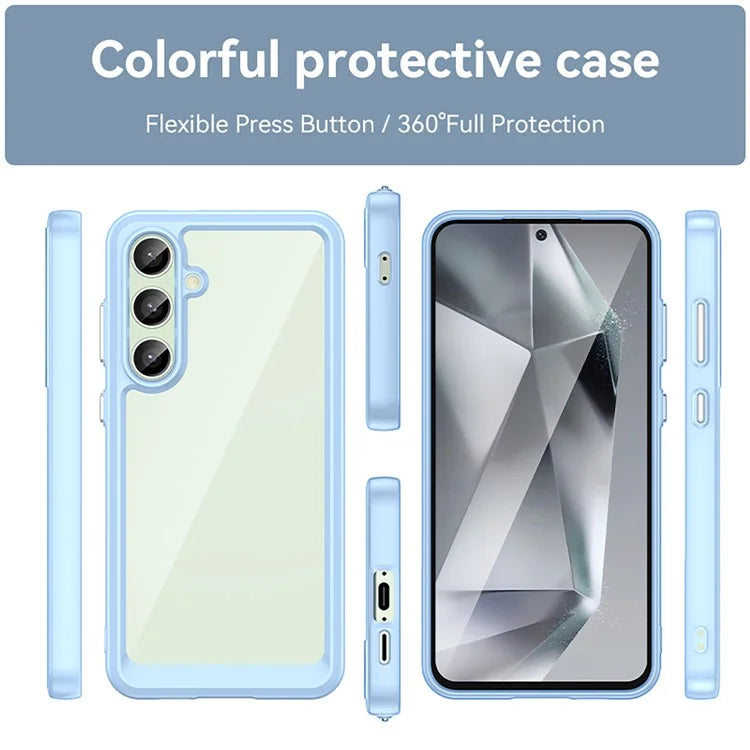 For Samsung Galaxy S24 FE Shockproof Case TPU +Acrylic Protective Clear Phone Cover