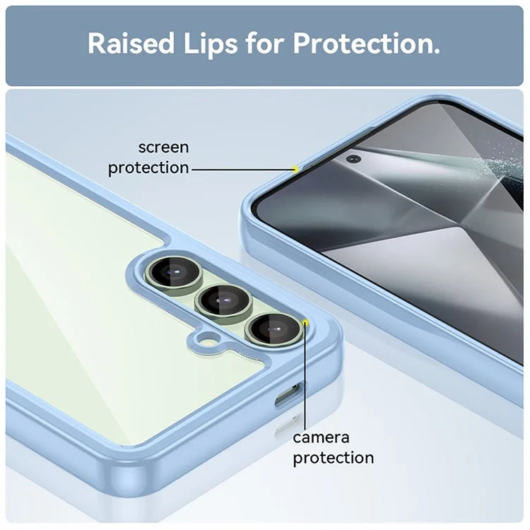 For Samsung Galaxy S24 FE Shockproof Case TPU +Acrylic Protective Clear Phone Cover