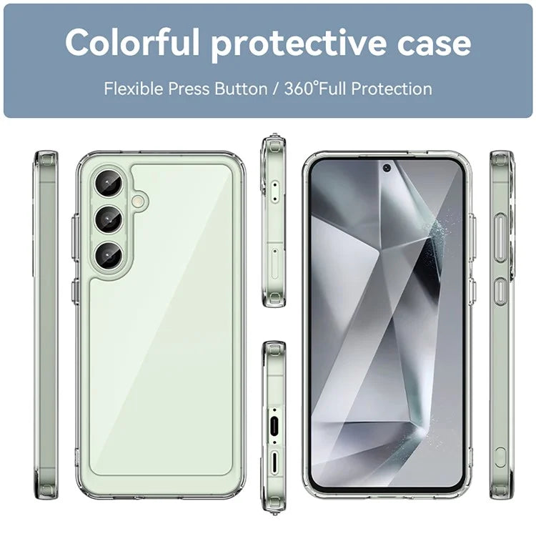 For Samsung Galaxy S24 FE Shockproof Case TPU +Acrylic Protective Clear Phone Cover