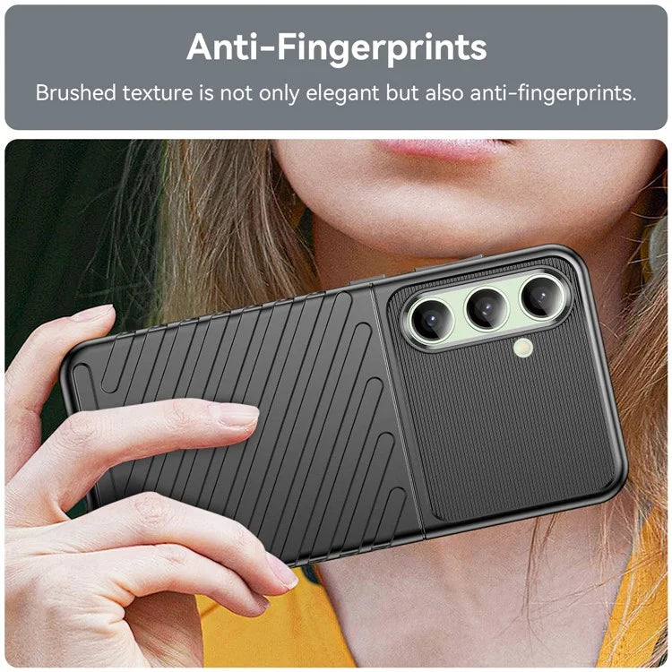For Samsung Galaxy S24 FE Case Twill Texture TPU Shockproof Protective Phone Cover