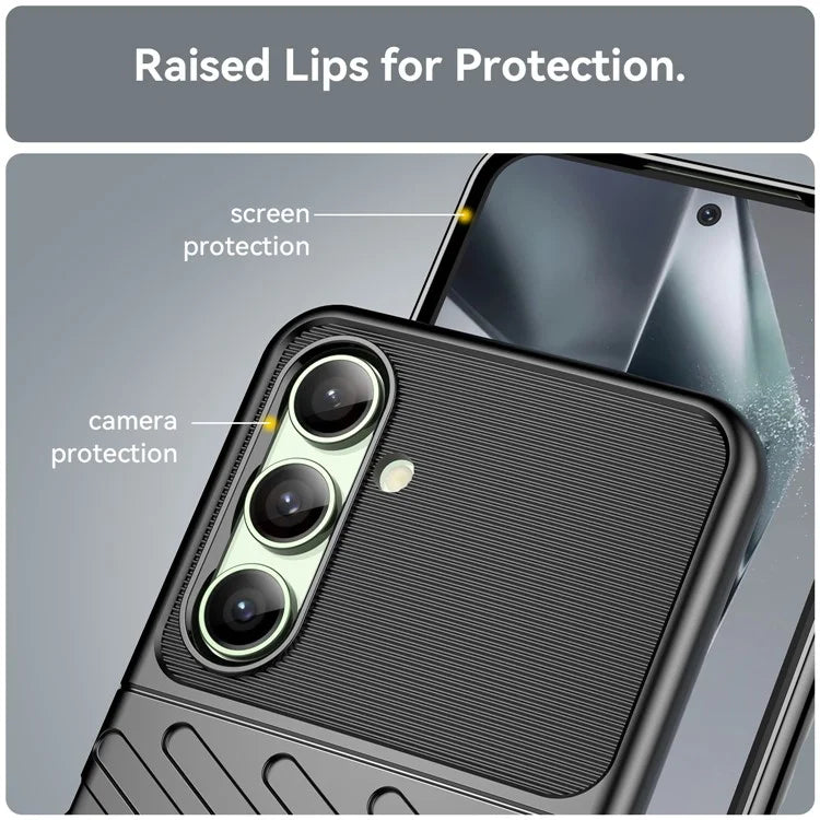 For Samsung Galaxy S24 FE Case Twill Texture TPU Shockproof Protective Phone Cover