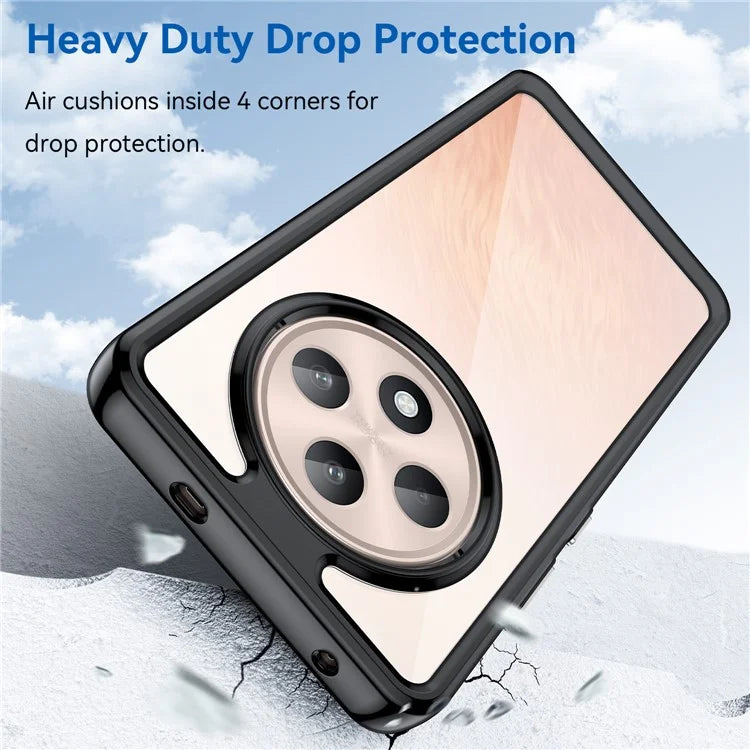 For Oppo Reno12 F 5G / Reno12 F 4G Shockproof Case TPU +Acrylic Protective Clear Phone Cover