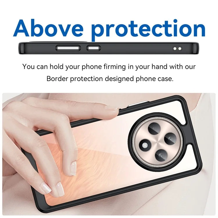 For Oppo Reno12 F 5G / Reno12 F 4G Shockproof Case TPU +Acrylic Protective Clear Phone Cover