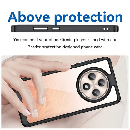 For Oppo Reno12 F 5G / Reno12 F 4G Shockproof Case TPU +Acrylic Protective Clear Phone Cover