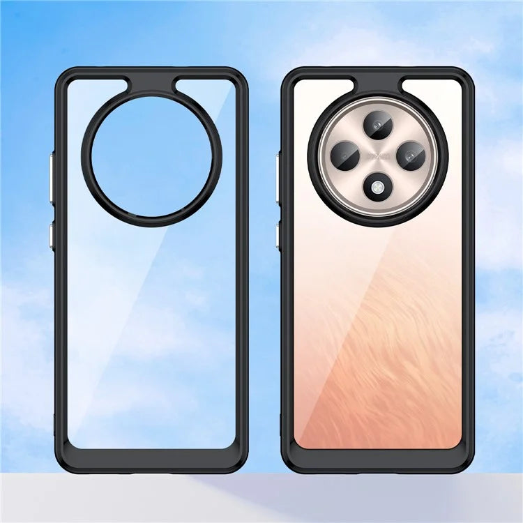 For Oppo Reno12 F 5G / Reno12 F 4G Shockproof Case TPU +Acrylic Protective Clear Phone Cover