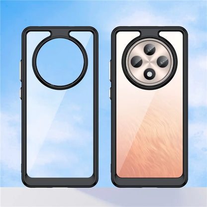 For Oppo Reno12 F 5G / Reno12 F 4G Shockproof Case TPU +Acrylic Protective Clear Phone Cover
