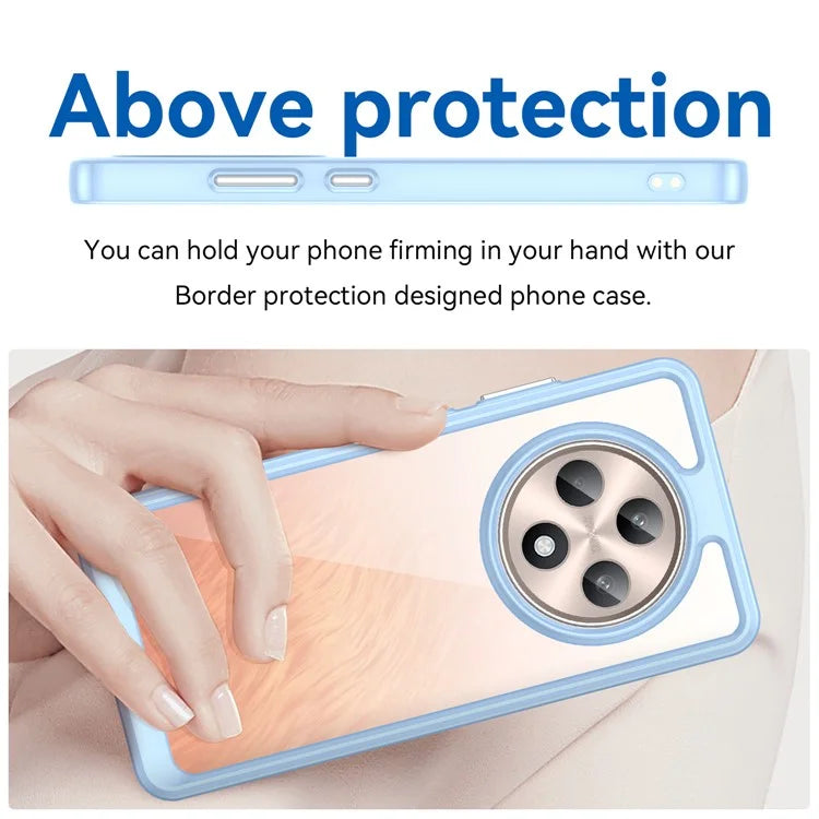 For Oppo Reno12 F 5G / Reno12 F 4G Shockproof Case TPU +Acrylic Protective Clear Phone Cover