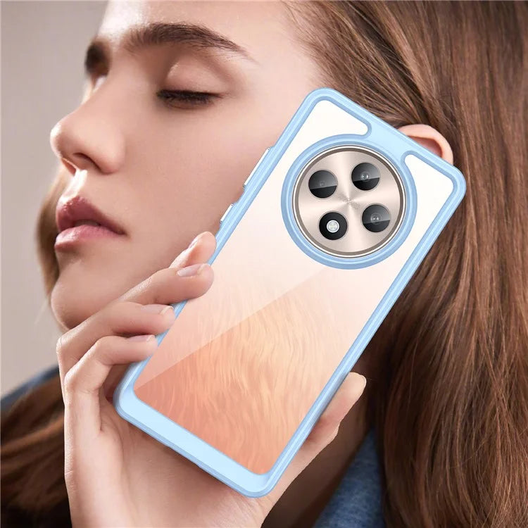 For Oppo Reno12 F 5G / Reno12 F 4G Shockproof Case TPU +Acrylic Protective Clear Phone Cover