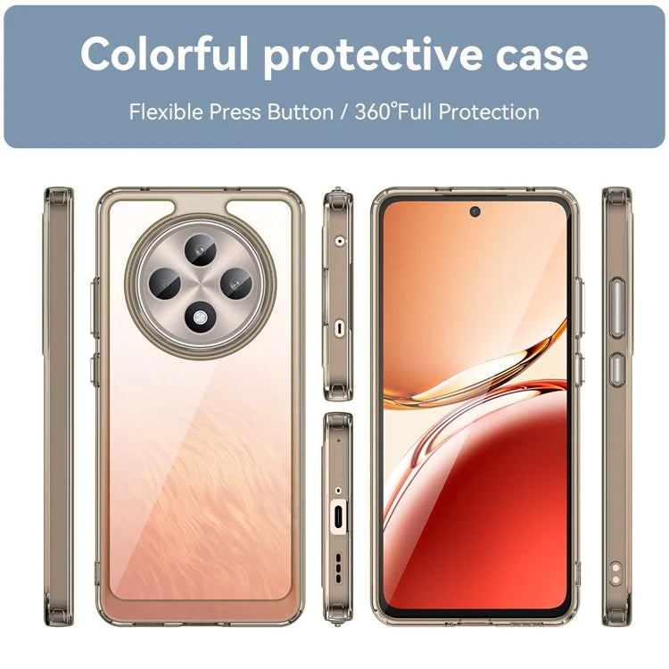 For Oppo Reno12 F 5G / Reno12 F 4G Shockproof Case TPU +Acrylic Protective Clear Phone Cover