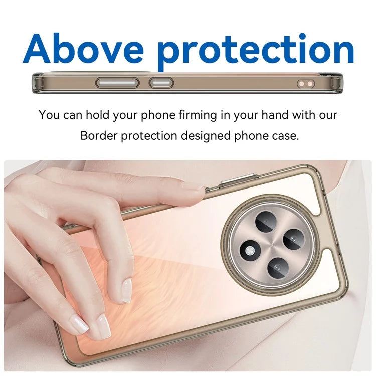 For Oppo Reno12 F 5G / Reno12 F 4G Shockproof Case TPU +Acrylic Protective Clear Phone Cover