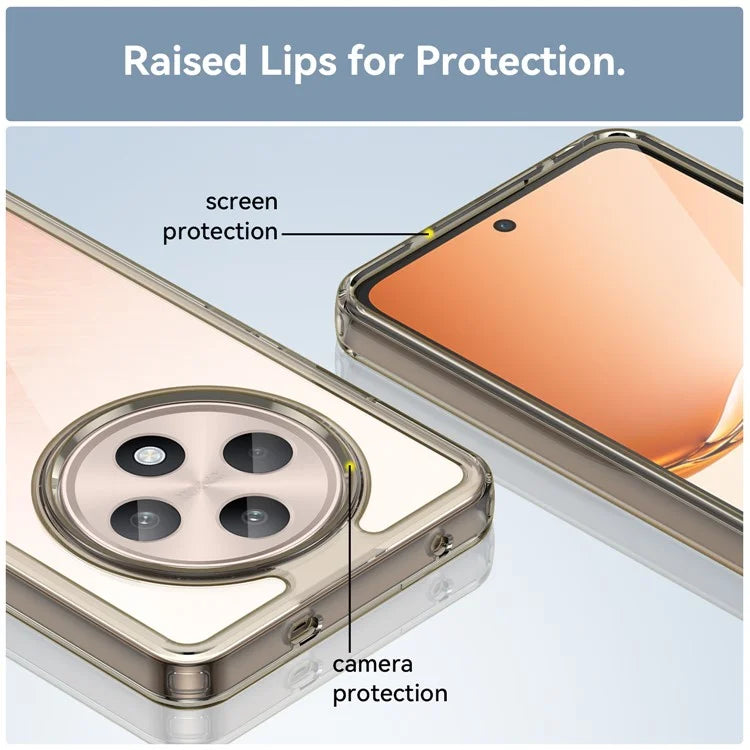 For Oppo Reno12 F 5G / Reno12 F 4G Shockproof Case TPU +Acrylic Protective Clear Phone Cover