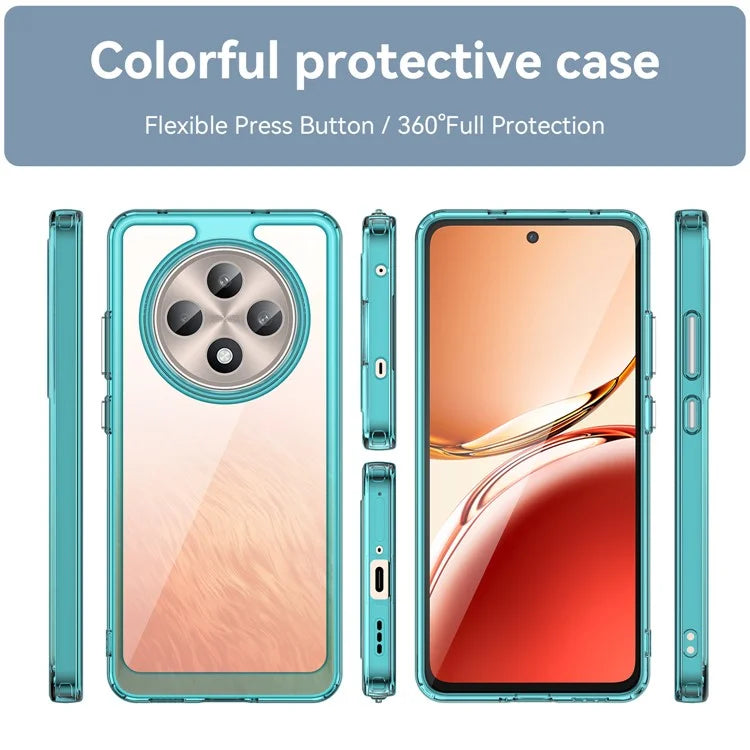 For Oppo Reno12 F 5G / Reno12 F 4G Shockproof Case TPU +Acrylic Protective Clear Phone Cover
