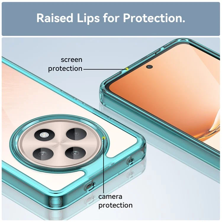 For Oppo Reno12 F 5G / Reno12 F 4G Shockproof Case TPU +Acrylic Protective Clear Phone Cover