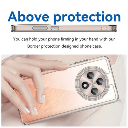For Oppo Reno12 F 5G / Reno12 F 4G Shockproof Case TPU +Acrylic Protective Clear Phone Cover