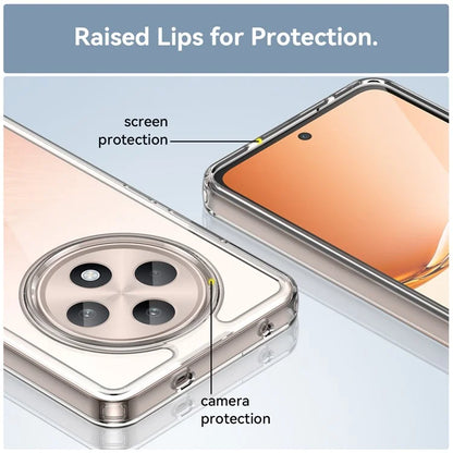 For Oppo Reno12 F 5G / Reno12 F 4G Shockproof Case TPU +Acrylic Protective Clear Phone Cover