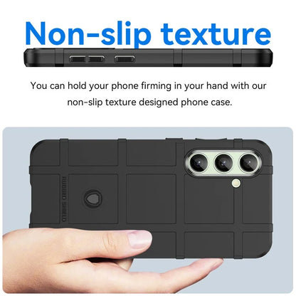 For Samsung Galaxy S24 FE Case Grid Design Soft TPU Scratch-Proof Phone Cover