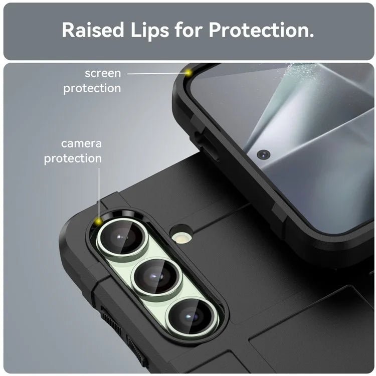 For Samsung Galaxy S24 FE Case Grid Design Soft TPU Scratch-Proof Phone Cover