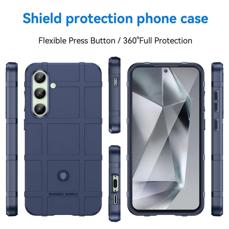 For Samsung Galaxy S24 FE Case Grid Design Soft TPU Scratch-Proof Phone Cover