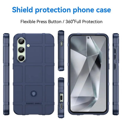 For Samsung Galaxy S24 FE Case Grid Design Soft TPU Scratch-Proof Phone Cover