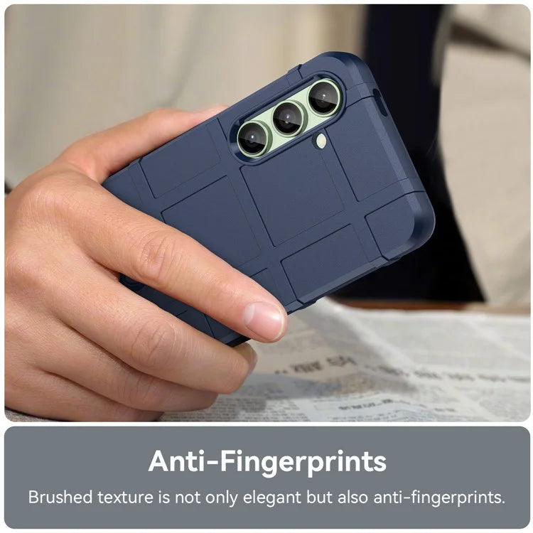 For Samsung Galaxy S24 FE Case Grid Design Soft TPU Scratch-Proof Phone Cover