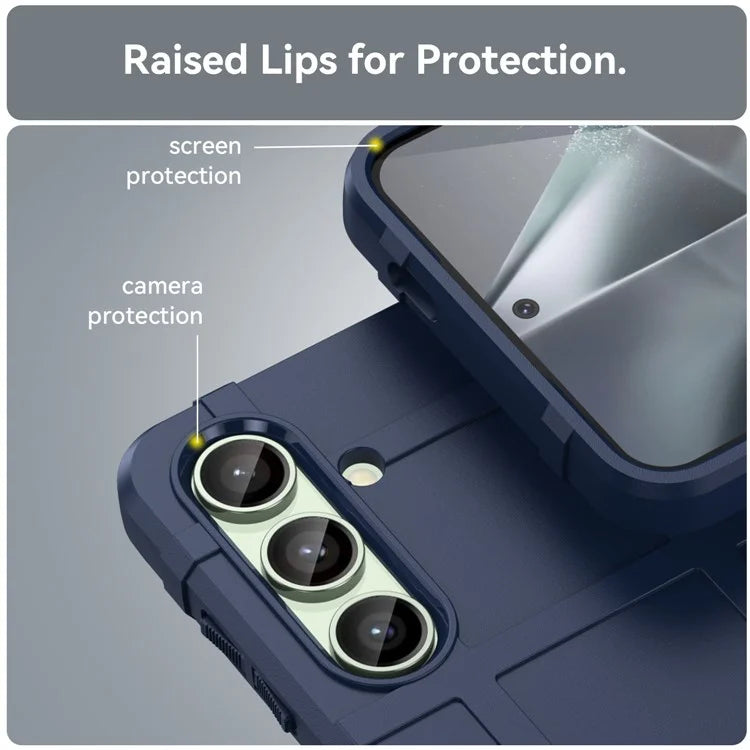 For Samsung Galaxy S24 FE Case Grid Design Soft TPU Scratch-Proof Phone Cover