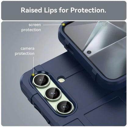 For Samsung Galaxy S24 FE Case Grid Design Soft TPU Scratch-Proof Phone Cover