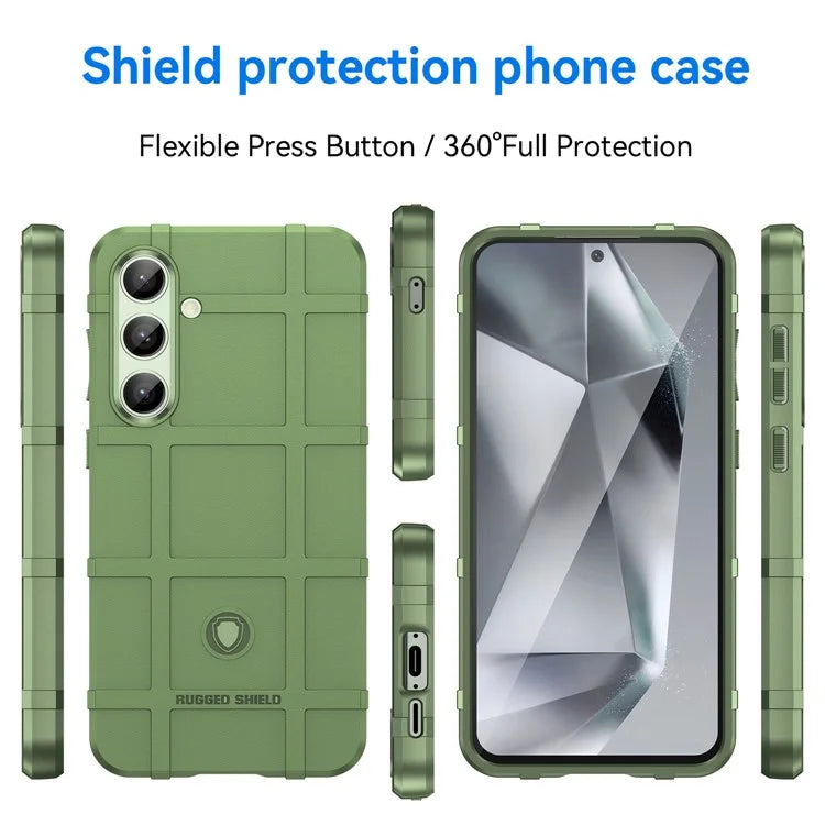 For Samsung Galaxy S24 FE Case Grid Design Soft TPU Scratch-Proof Phone Cover