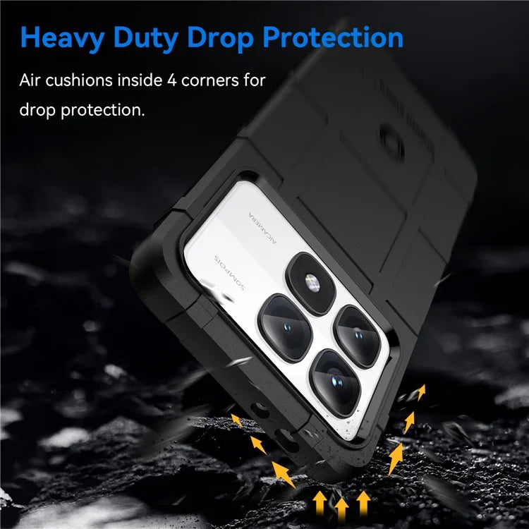 For Xiaomi Redmi K70 Ultra Case Grid Design Soft TPU Scratch-Proof Phone Cover