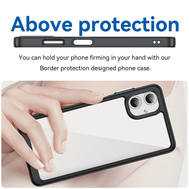 For Samsung Galaxy A06 Shockproof Case TPU +Acrylic Protective Clear Phone Cover