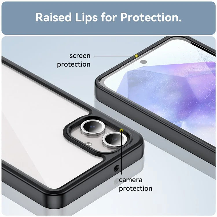 For Samsung Galaxy A06 Shockproof Case TPU +Acrylic Protective Clear Phone Cover