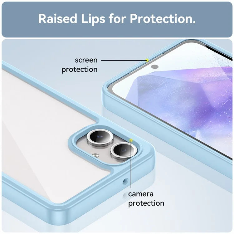 For Samsung Galaxy A06 Shockproof Case TPU +Acrylic Protective Clear Phone Cover