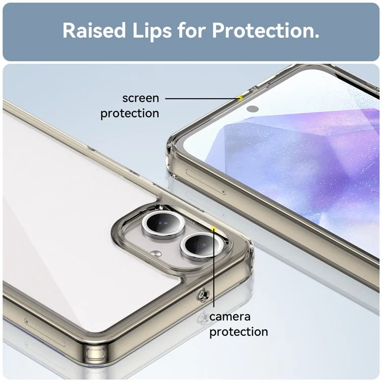 For Samsung Galaxy A06 Shockproof Case TPU +Acrylic Protective Clear Phone Cover