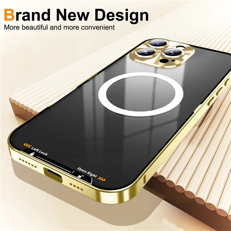 For iPhone 16 Pro Case Compatible with MagSafe Metal Frame Matte Phone Cover