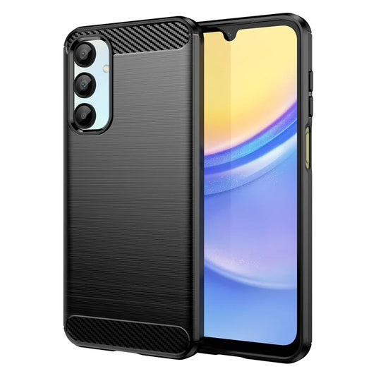 For Samsung Galaxy A16 5G Case Carbon Fiber Texture TPU Brushed Phone Cover