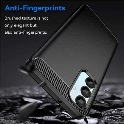 For Samsung Galaxy A16 5G Case Carbon Fiber Texture TPU Brushed Phone Cover