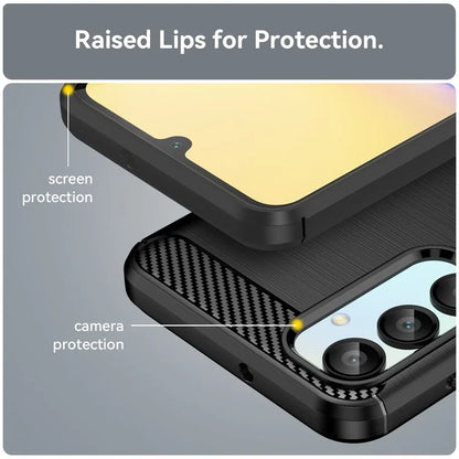 For Samsung Galaxy A16 5G Case Carbon Fiber Texture TPU Brushed Phone Cover