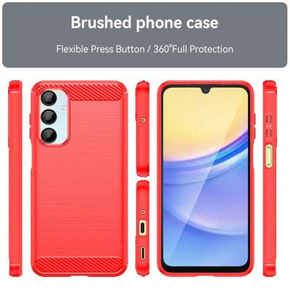 For Samsung Galaxy A16 5G Case Carbon Fiber Texture TPU Brushed Phone Cover