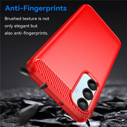 For Samsung Galaxy A16 5G Case Carbon Fiber Texture TPU Brushed Phone Cover