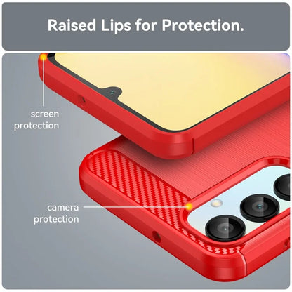 For Samsung Galaxy A16 5G Case Carbon Fiber Texture TPU Brushed Phone Cover