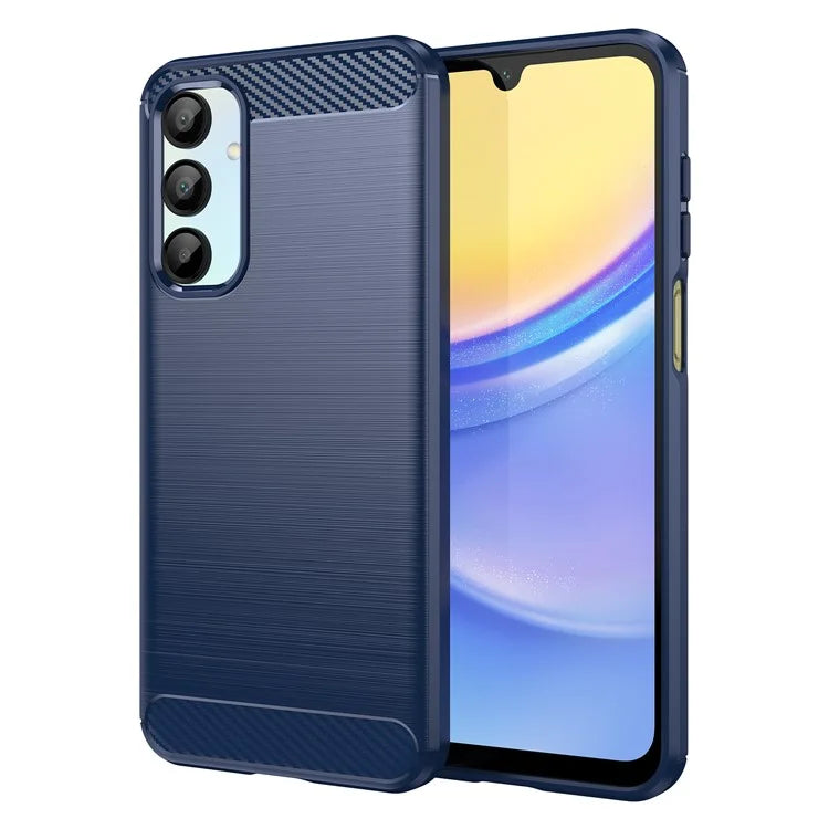 For Samsung Galaxy A16 5G Case Carbon Fiber Texture TPU Brushed Phone Cover