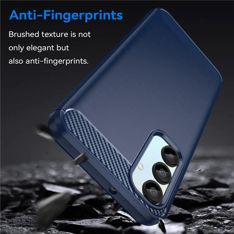 For Samsung Galaxy A16 5G Case Carbon Fiber Texture TPU Brushed Phone Cover