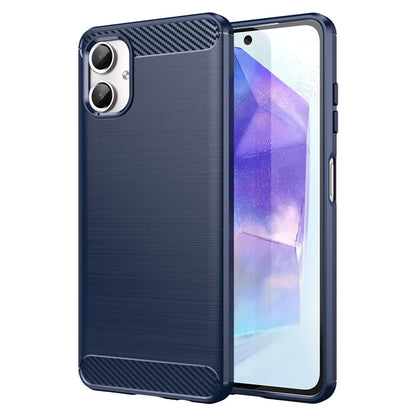 For Samsung Galaxy A06 Case Carbon Fiber Texture TPU Brushed Phone Cover