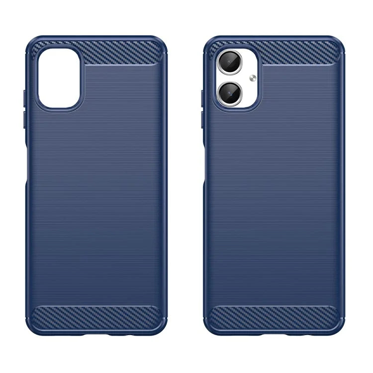 For Samsung Galaxy A06 Case Carbon Fiber Texture TPU Brushed Phone Cover