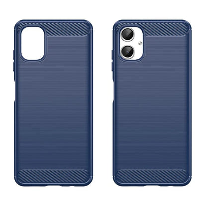 For Samsung Galaxy A06 Case Carbon Fiber Texture TPU Brushed Phone Cover