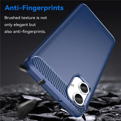 For Samsung Galaxy A06 Case Carbon Fiber Texture TPU Brushed Phone Cover