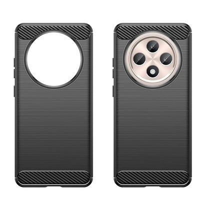 For Oppo Reno12 F 4G / Reno12 F 5G Case Carbon Fiber Texture TPU Brushed Phone Cover