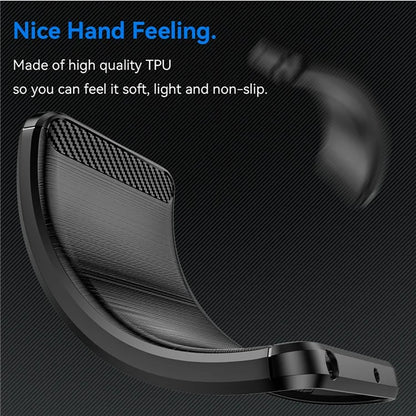 For Oppo Reno12 F 4G / Reno12 F 5G Case Carbon Fiber Texture TPU Brushed Phone Cover