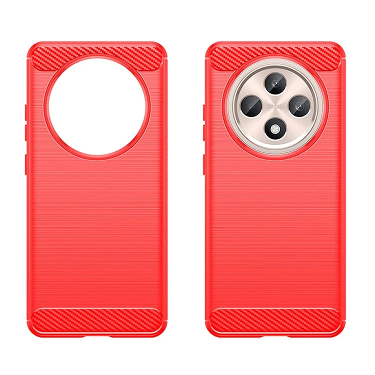 For Oppo Reno12 F 4G / Reno12 F 5G Case Carbon Fiber Texture TPU Brushed Phone Cover